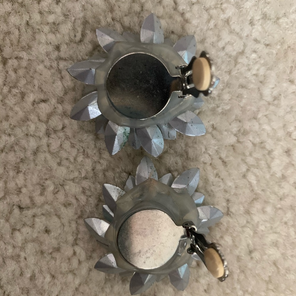 Rhinestone HP! Clip on Earrings aurora borealis - Picture 3 of 7